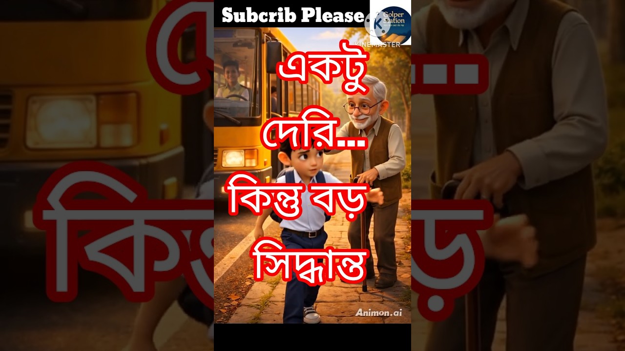 👉 একটু দেরি/একটি সিদ্ধান্ত বদলে দিল দুটি জীবন/Bangla Cartoon Short/Golper Station/