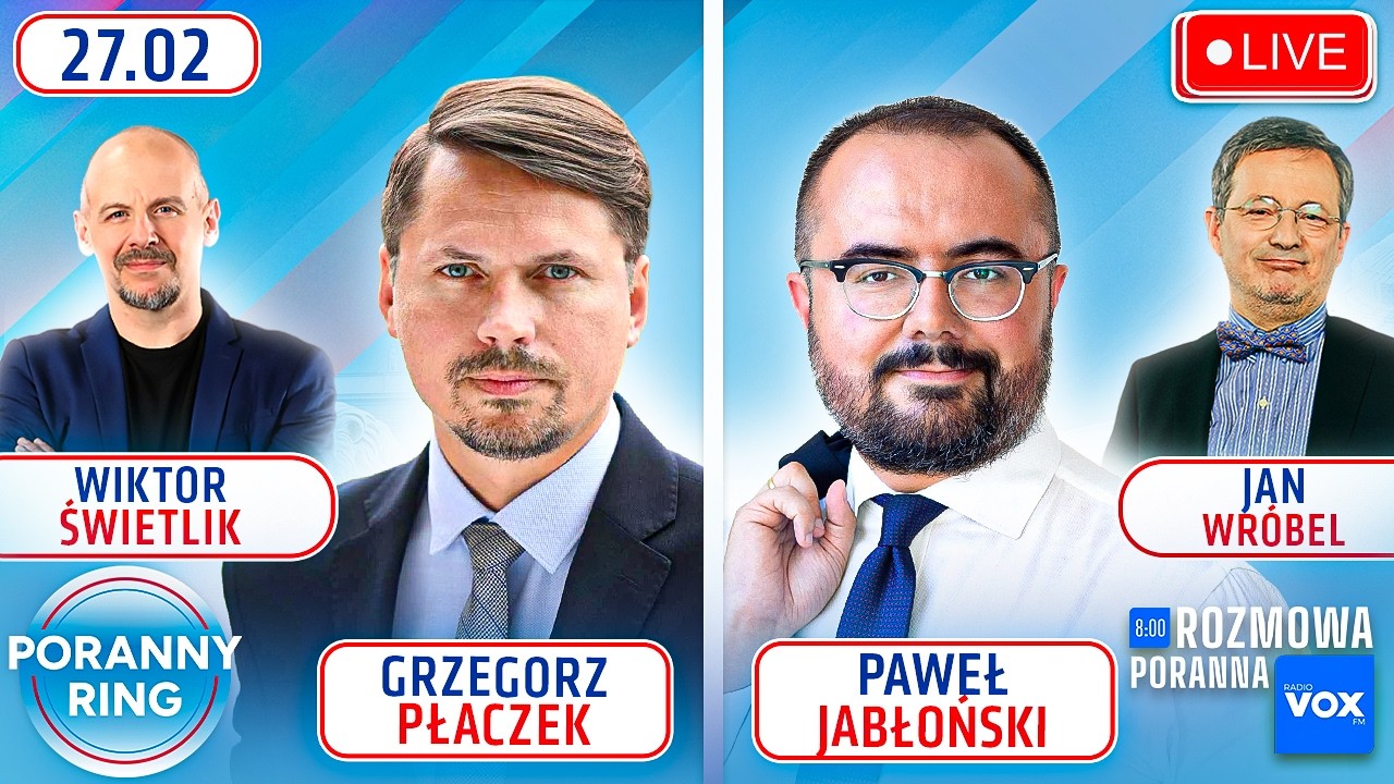 🔴 PORANNY RING 7:30 - GRZEGORZ PŁACZEK, PAWEŁ JABŁOŃSKI
