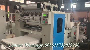 Interfold tissue convert machine emboss cutting line