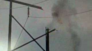Watch iPhone Video Of Utility Pole Fire, Collapse