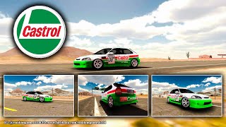 HONDA CIVIC EK CASTROL DECALS || CAR PARKING MULTIPLAYER