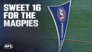 Collingwood unfurls the 2023 Premiership flag | Round 1, 2024 | AFL