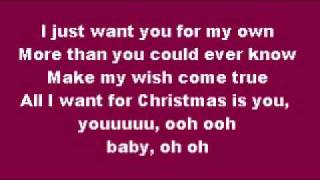 Mariah Carey All I want for Christmas is you Lyrics