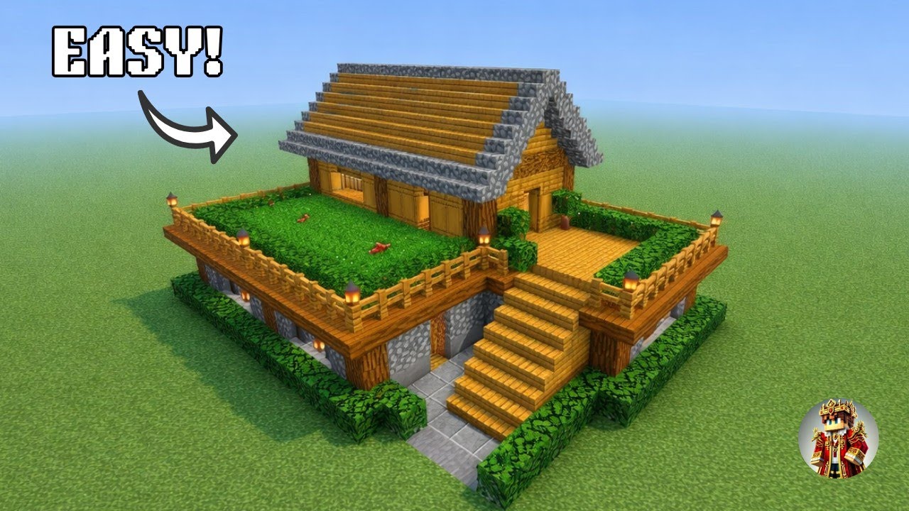 Minecraft: How to Build a Survival Wooden House Tutorial (Easy Build ...