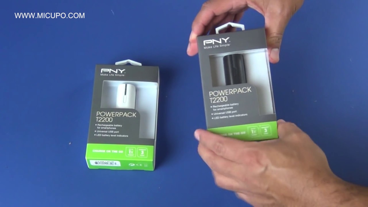 Unboxing del cargador portátil PNY T2200 PowerPack - YouTube