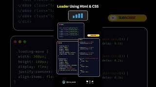 Loader using Html and CSS 📝 #loader #css #html #webdesign