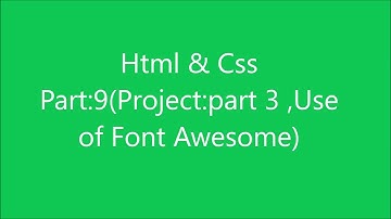 HTML & CSS Icon Tutorial Bangla