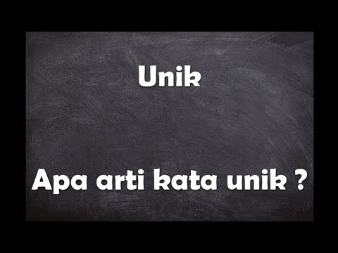 Video: Apakah kata tidak unik?