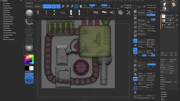 09 ZBrush 2018 Hard Surface Live Boolean Massive Detailing