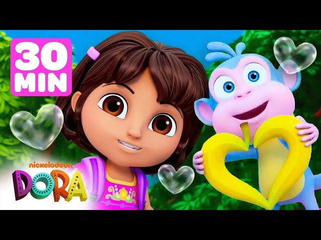 Dora's Valentine's Day Adventures! ❤️ w/ Boots | 30 Minutes
