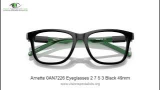 Arnette 0AN7226 Eyeglasses 2 7 5 3 Black 49mm
