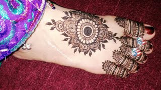 Simple feet mehndi design | mehndi designs |slower version visit Neelam Mehandi Arts