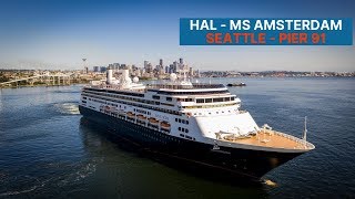 MS Amsterdam Epic Departure Alaska Cruise Seattle Pier 91