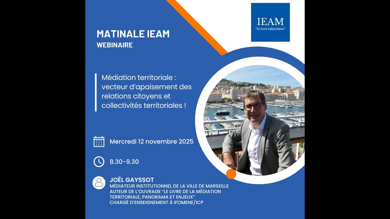 Médiation territoriale - Matinale IEAM 11/11/25