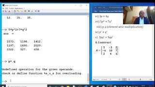 scilab execution matrices commands 1