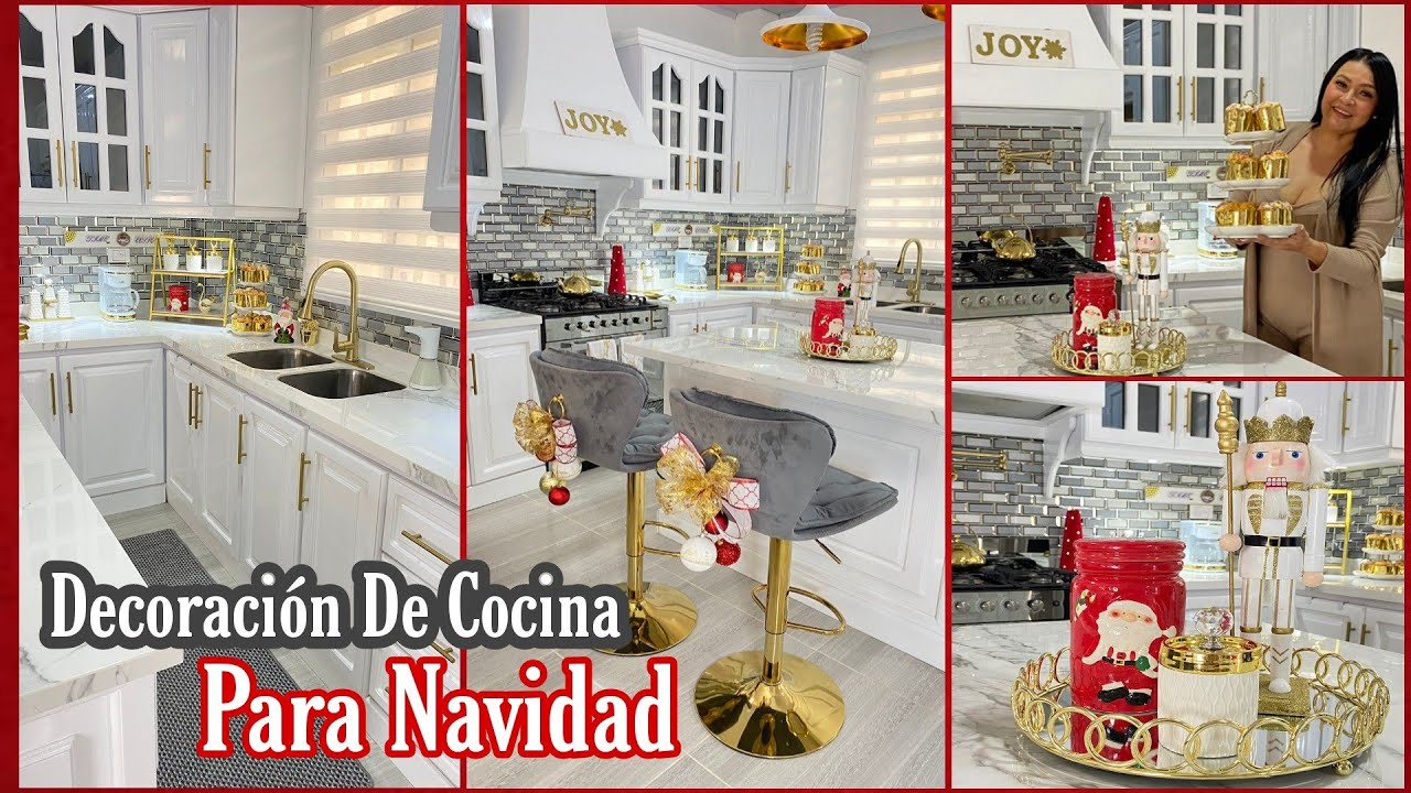 COMO DECORAR  LA COCINA ELEGANTE PARA NAVIDAD
