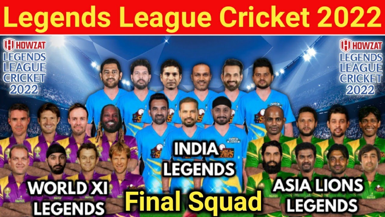 Legend League Cricket 2022 All Teams Squad And Schedule #legendleaguecricket2022 - YouTube