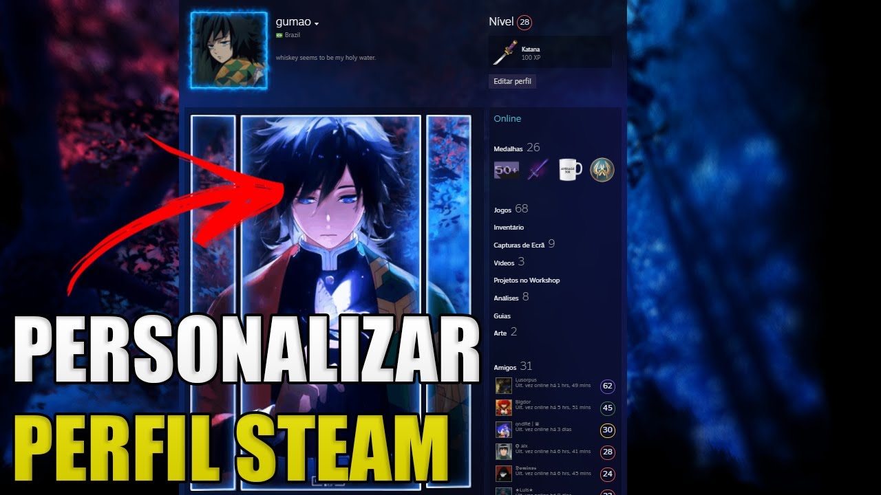 COMO PERSONALIZAR SEU PERFIL STEAM