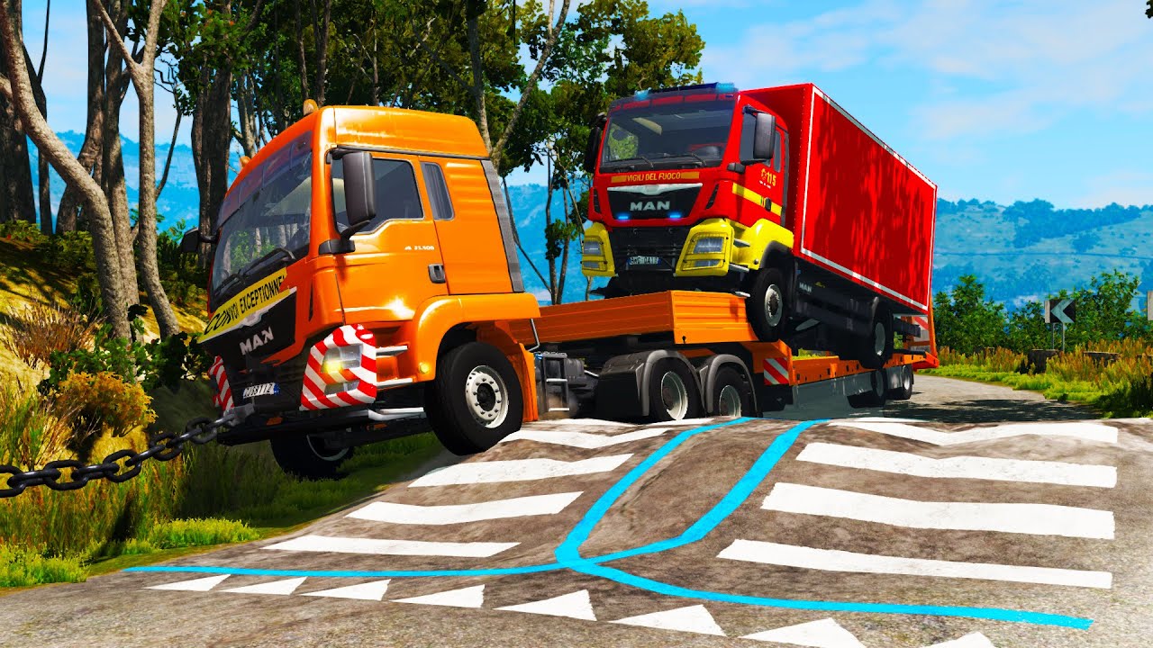 Weird Speed Bumps vs Cars #11 - BeamNG DRIVE