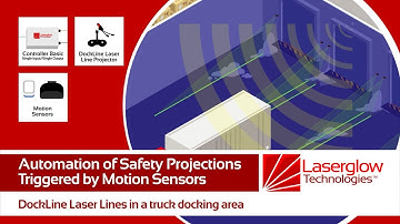 Sensor Series 09 - DockLine Laser Lines activated by Motion Sensor in a truck docking area