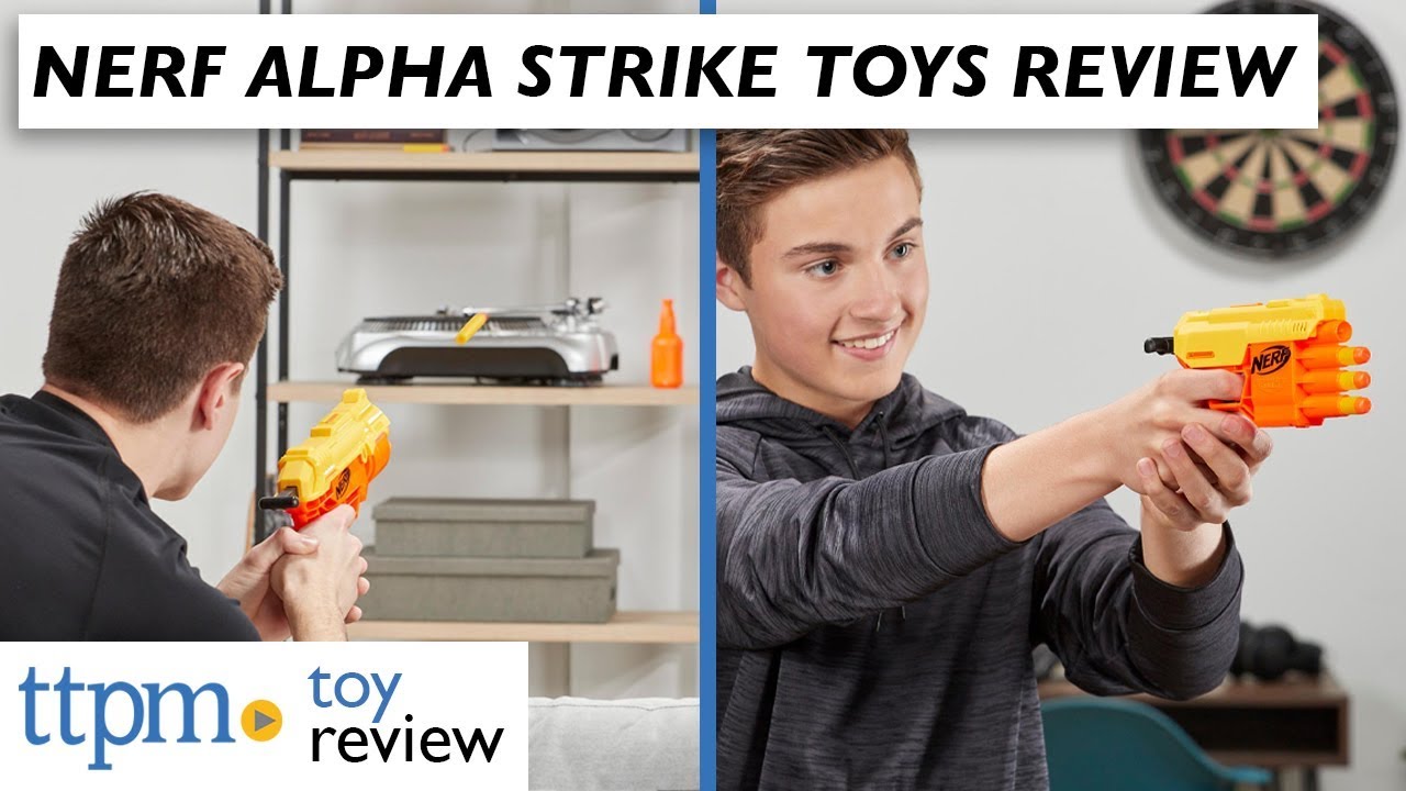 Lança Dardos Nerf Alpha Strike Claw QS-4 com 4 Dardos Fácil Recarga e Uso  F2219 - Hasbro