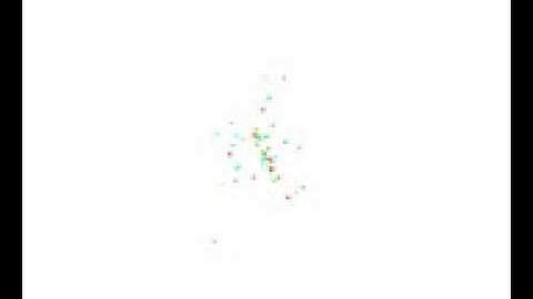 Simulation: multiple particles interacting 2