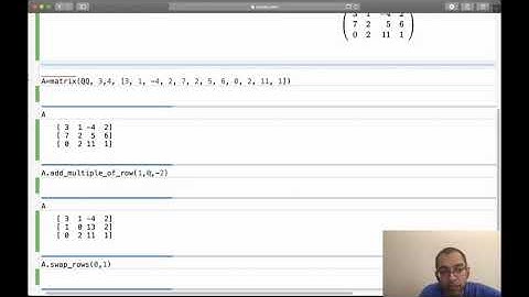 row reduction in SageMath