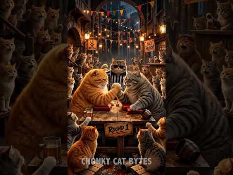 Orange Cat CRASHES OUT Over Arm Wrestling Match 💀
