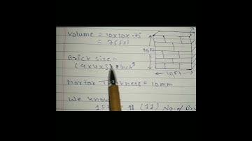 How to Calculate Number of Brick In 10ft*10ft Wall Thickness 9 Inch