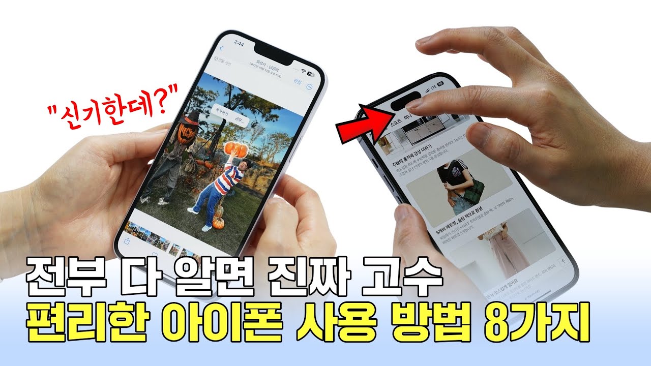 신기하고 편리한 아이폰 사용 방법 8가지, 전부 다 알면 진짜 고수! ft.아이폰 14 & 14프로