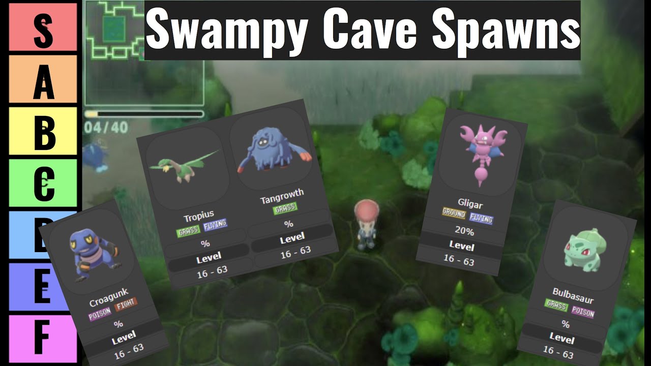 Pokémon BDSP Grand Underground Spawns Swampy Cave YouTube