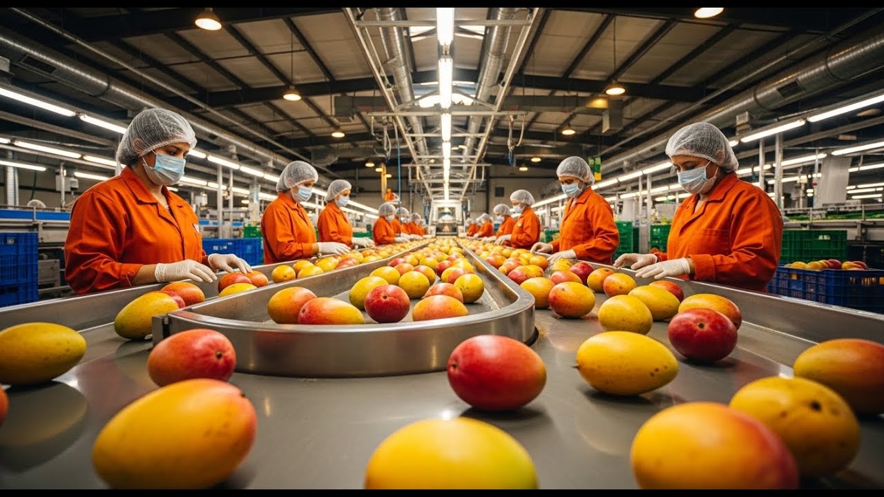 inside a dried mango factory full process of preserving exotic fruit for export