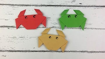 Origami - Hướng Dẫn Gấp Con Cua Bằng Giấy Màu Đơn Giản