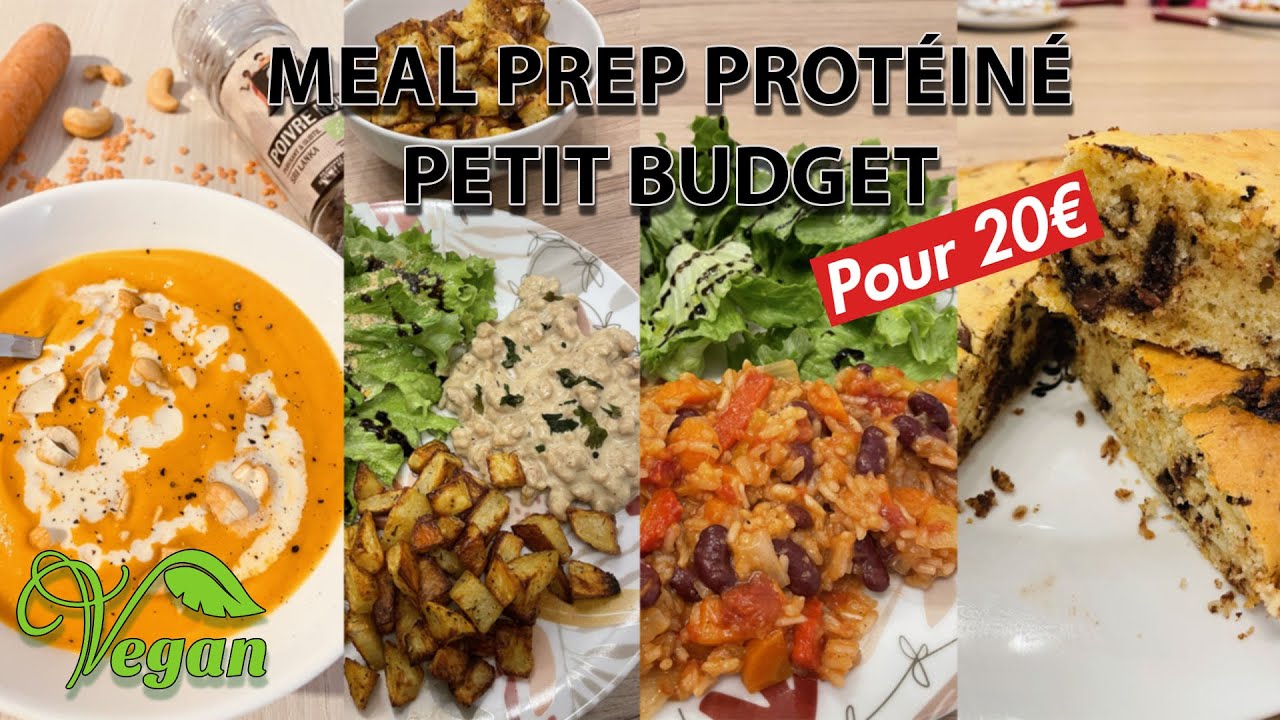 MEAL PREP VEGAN PROTÉINÉ | Petit Budget , Facile et Rapide