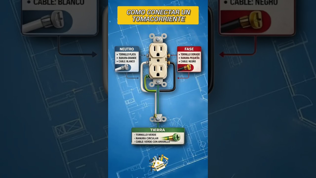 COMO CONECTAR UN TOMACORRIENTE #diy #repairing