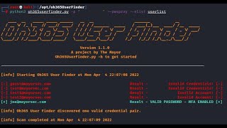 Oh365UserFinder || Office 365 Accounts and Domain validator
