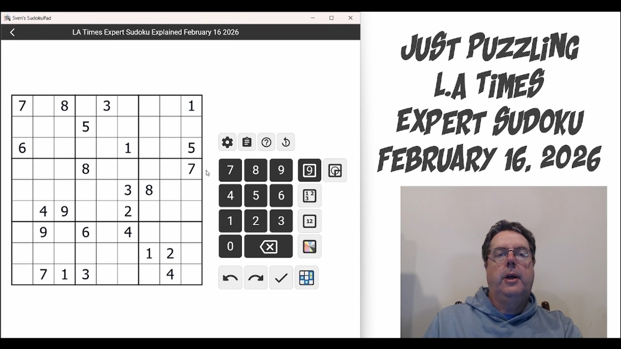 LA Times Expert Sudoku February 16 2026