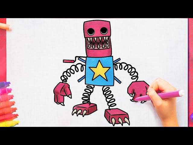 Como desenhar e pintar Boxy Boo Poppy Playtime 
