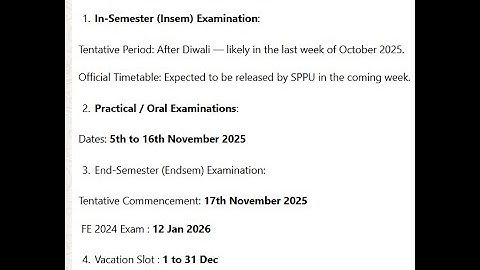 SPPU Exam Schedule 2025 | FE & SE (2024 Pattern)|FE to BE (2019 Pattern) | Latest Updates&Timetable