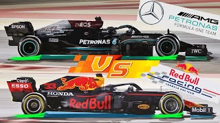 Лучший болид Формулы-1 в 2021 году: Red Bull RB16B vs. Mercedes W12!