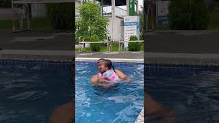 Learning swimming 🏊 #gurungfamily #viralvideo #funny #gurung #cutebaby