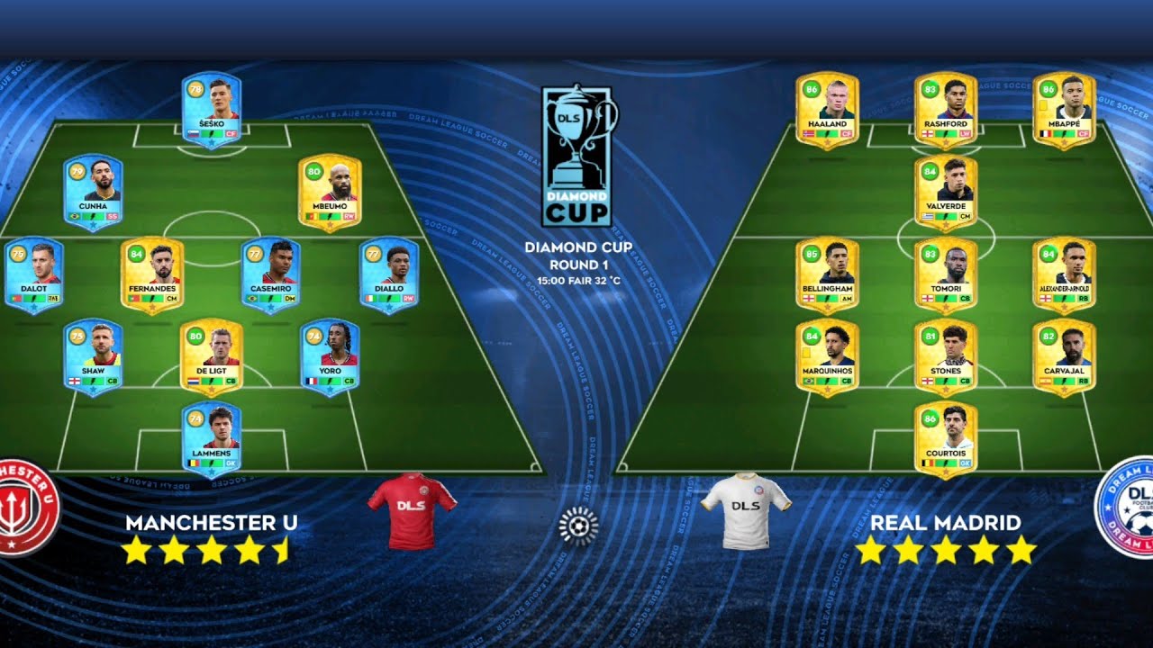 DLS26 REAL MADRID VS MANCHESTER UNITED VS ASTON VILLA