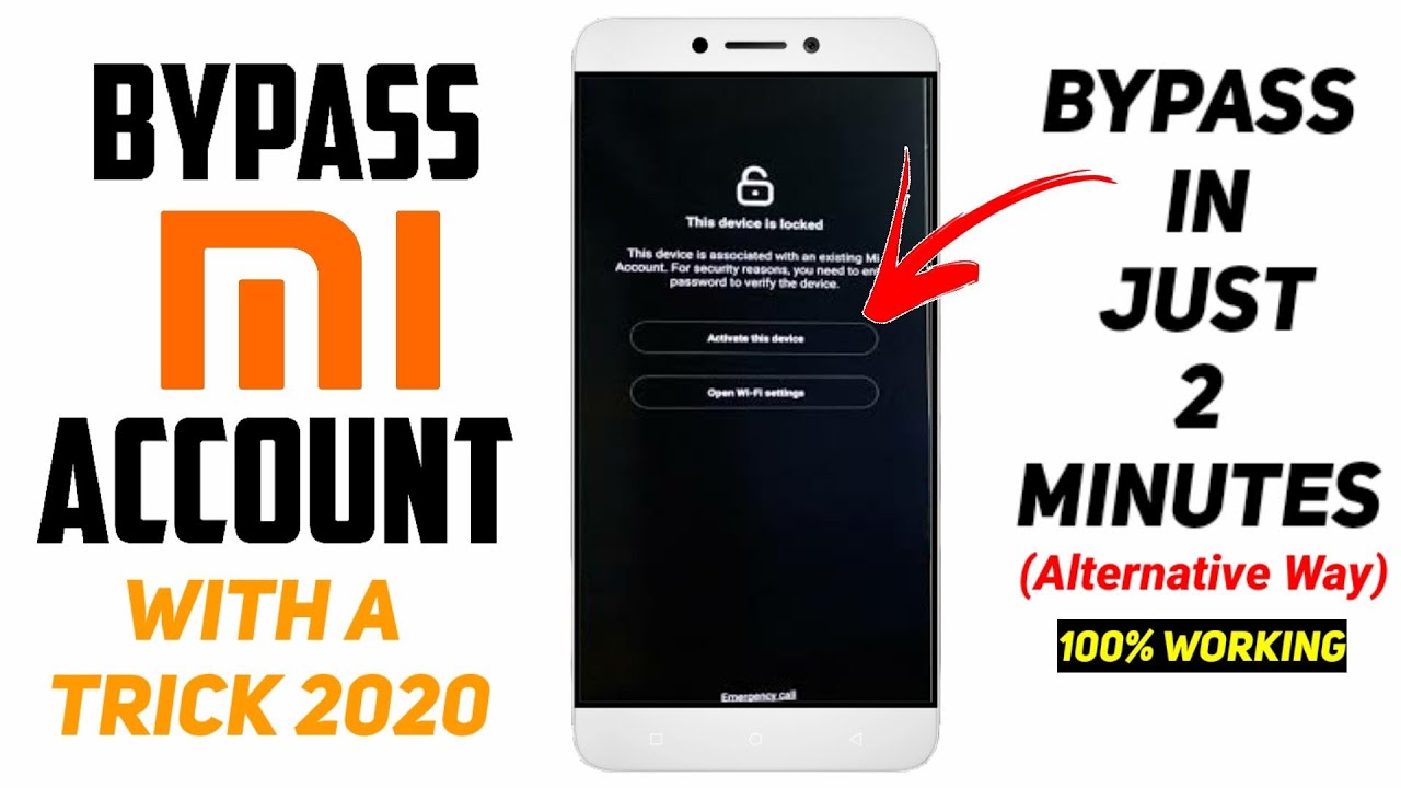 Bypass Lock Mi Account In Just 2 Minutes How To Remove Mi Account 