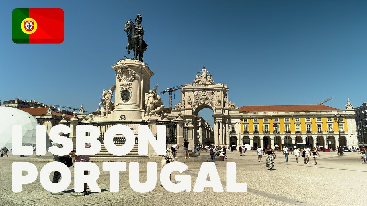 ЛИССАБОН, ПОРТУГАЛИЯ【4K HDR】🇵🇹| ПЕШЕХОДНАЯ ЭКСКУРСИЯ ПО ЦЕНТРУ ГОРОДА ЛЕТО 2024