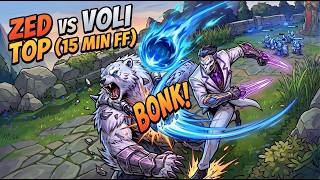 Top Lane Zed vs Volibear: 15-Minute FF EUW Master