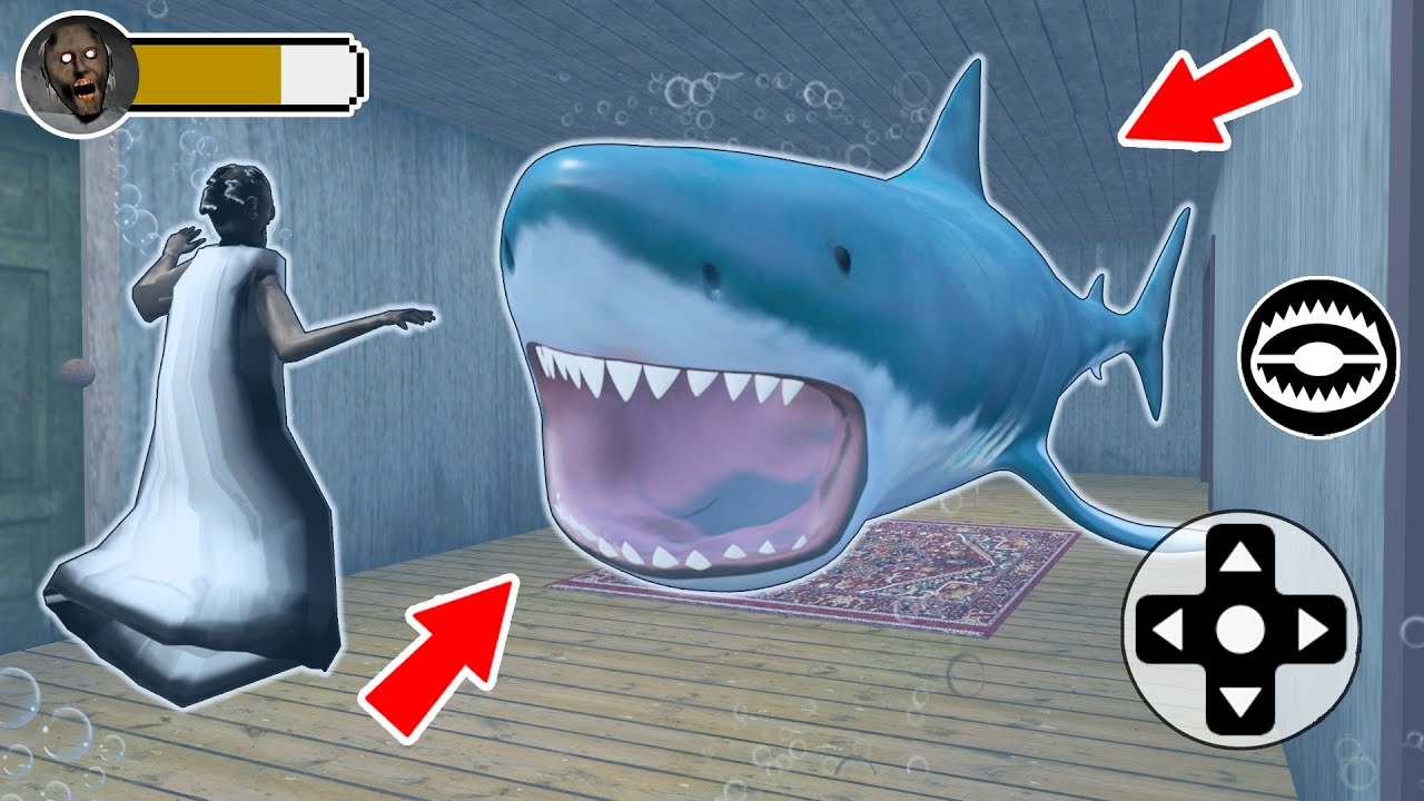 Granny vs Great White Shark vs The Sea Monster - funny horror animation (60 mins of fun #7)