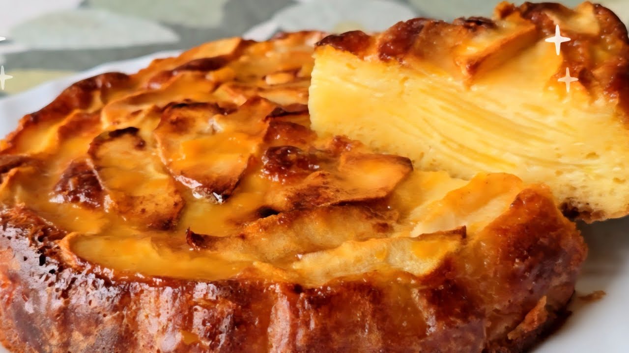 ⭐️ Много яблок, немного сахара и немного муки! ❤ За 5 минут ❤ Яблочный пирог 🍏