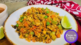 Almuerzo/Cena Sin Carne. PICADILLO DE GARBANZOS P/Diabetes, bajar Colesterol, Menopausia, HT, Cancer