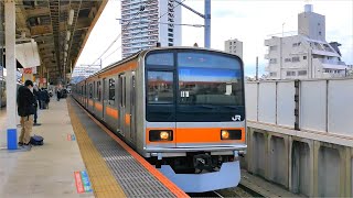 JR東日本中央線209系トタ82編成団体列車　南千住駅通過