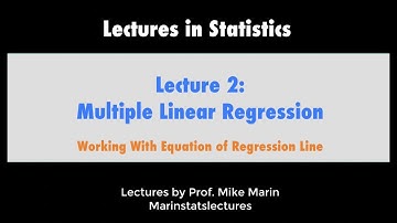 2.3 Multiple Linear Regression: Working With Model Equation for 2 Lines